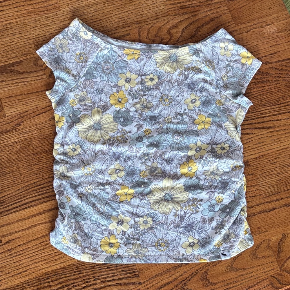 Abercrombie Kids Floral Tee in Blue and Yellow